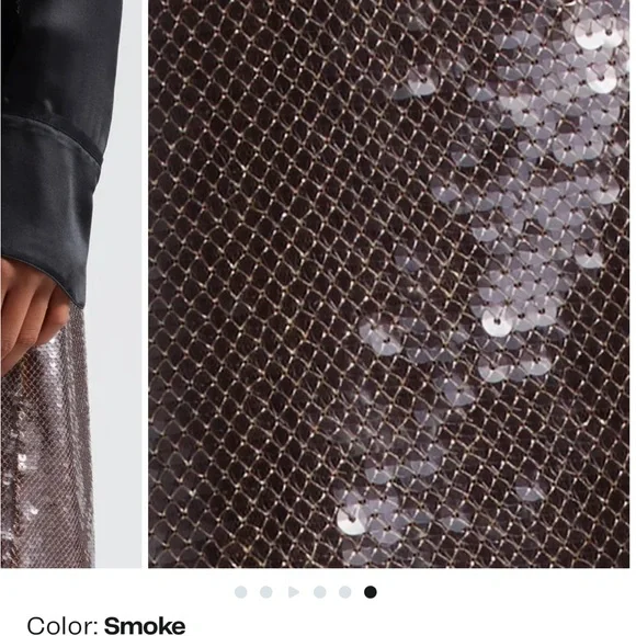 BNWOT A.L.C Elegant Sequin Monroe Skirt in Smoke - Picture 5 of 6